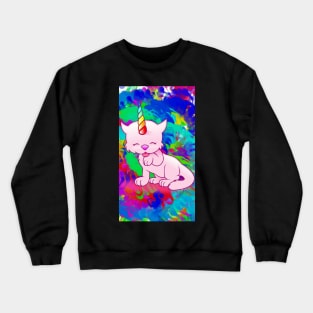 Rainbow Unicorn Kitty Crewneck Sweatshirt